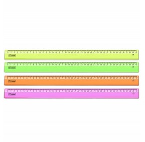 Линейка 40см  NEON Cristal ассорти 100 шт