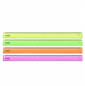 Линейка 40см  NEON  4цв.