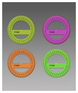 Транспортир 10см 360* NEON Cristal ассорти 100шт