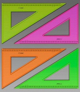 Треугольник 23см 30* NEON Cristal ассорти (100шт в упаковке)