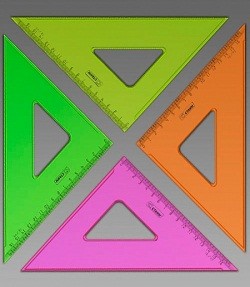 Треугольник 16см 45* NEON Cristal ассорти 100шт