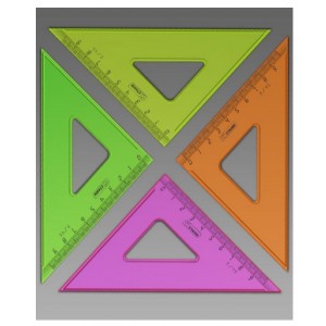 Треугольник  9см 45* NEON Cristal  4цв.