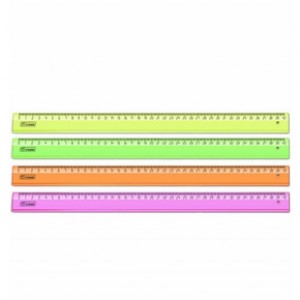 Линейка 40см  NEON  4цв.