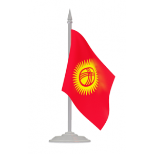 Флаг Киргизии настольный, б/подст
