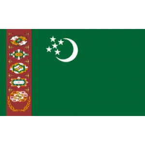 Флаг Туркменистана настольный, б/подст