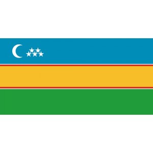 Флаг Республики Каракалпакстан настольный б/подставки