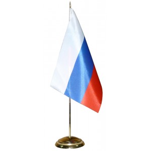 Флаг России настольный б/подст.