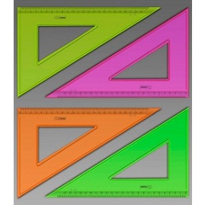 Треугольник 23см 30* NEON Cristal ассорти (100шт в упаковке)